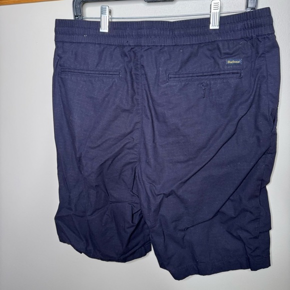 Barbour navy blue cotton Drawstring Shorts large - Picture 6 of 8
